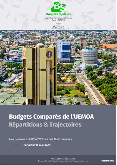Couverture de la synth&egrave;se budg&eacute;taire &ndash; UEMOA - Budgets comparés