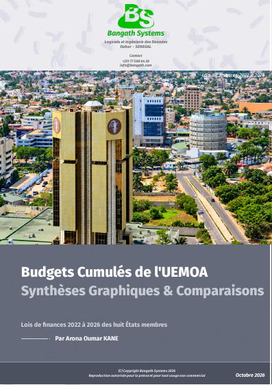 Couverture de la synth&egrave;se budg&eacute;taire &ndash; UEMOA - Budgets cumulés